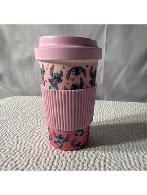 Disney Lilo & Stitch Pink Reusable Travel Mug